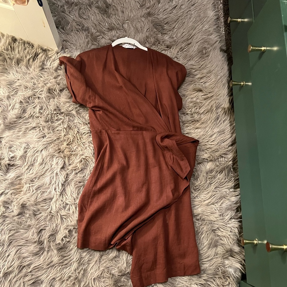 Petal & Pup Linen wrap dress